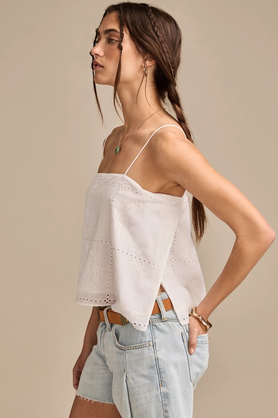 EMBROIDERED BREEZY TANK - Lucky Brand Outlet