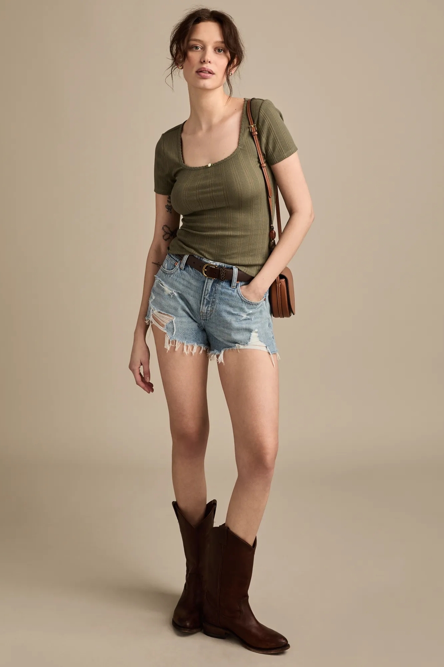 POINTELLE TEE - Lucky Brand Outlet