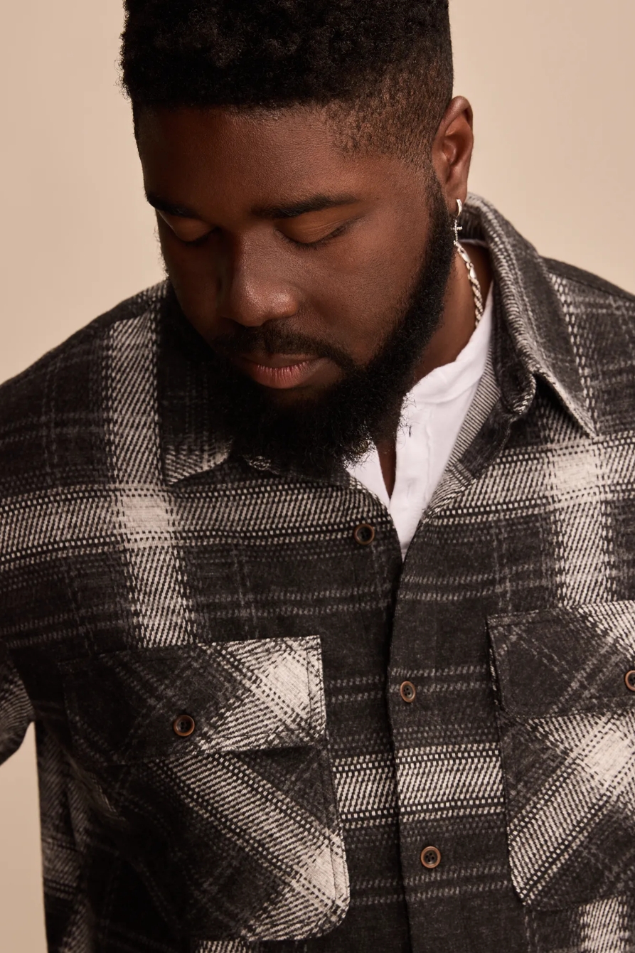 BIG & TALL LONG SLEEVE BRUSHED KNIT SHIRT - Lucky Brand Outlet