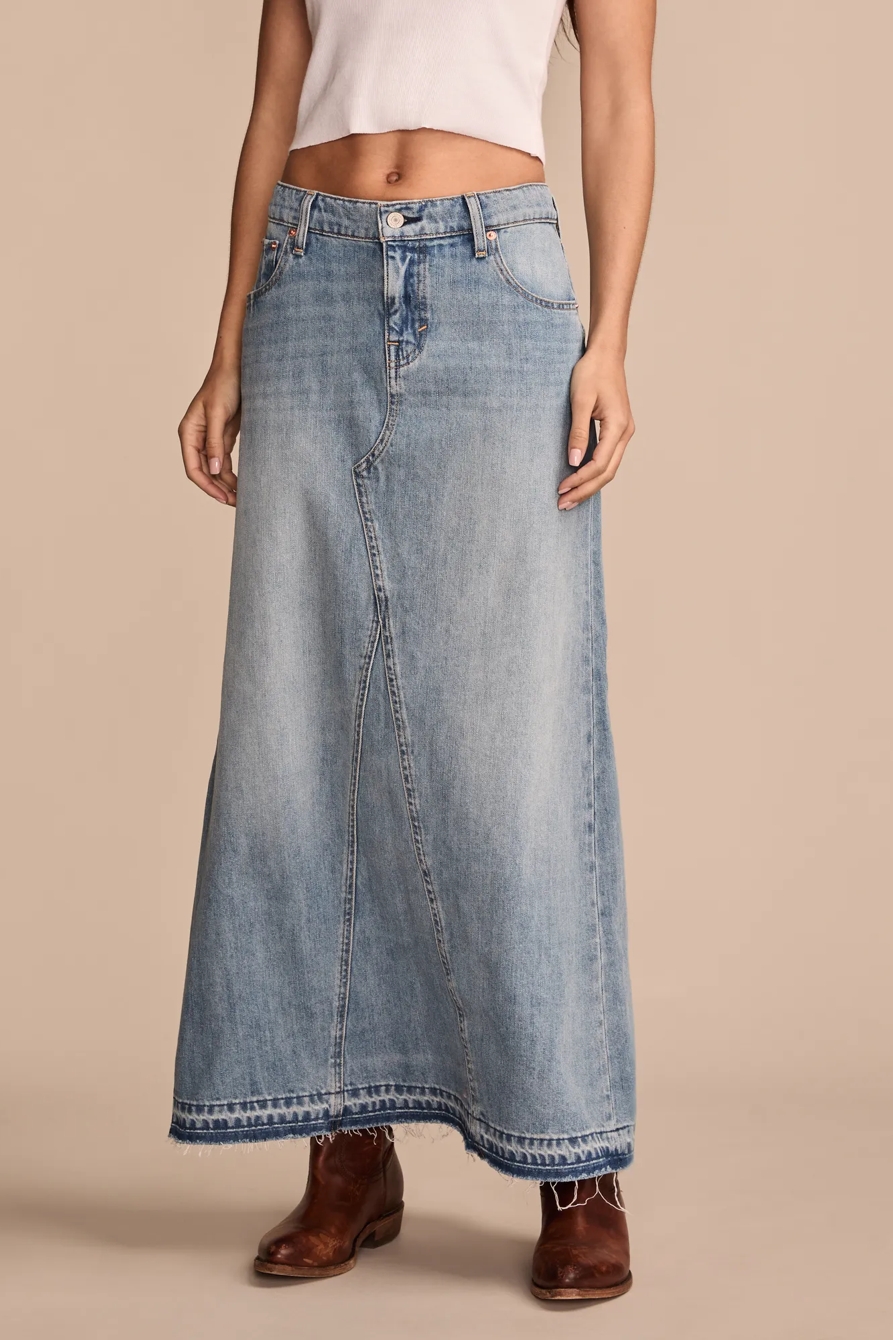 DENIM MAXI SKIRT - Lucky Brand Outlet
