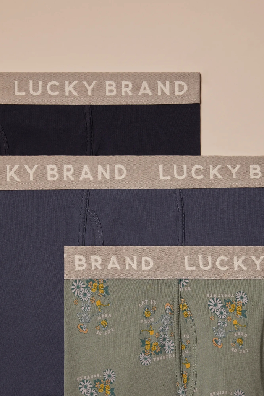 3 PACK STRETCH BOXER BRIEFS - Lucky Brand Outlet