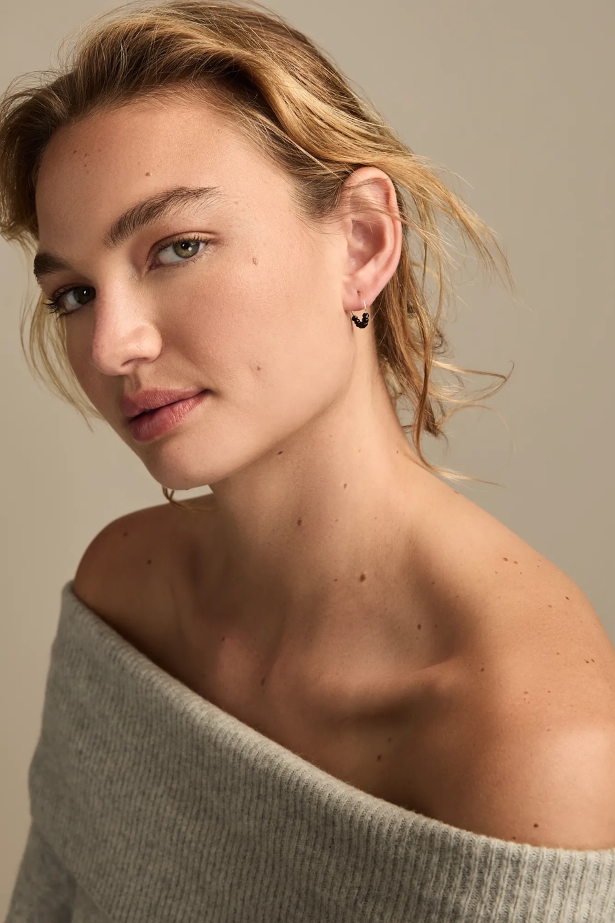 LEAF AND BEADED HOOP EARRING SET - Lucky Brand Outlet