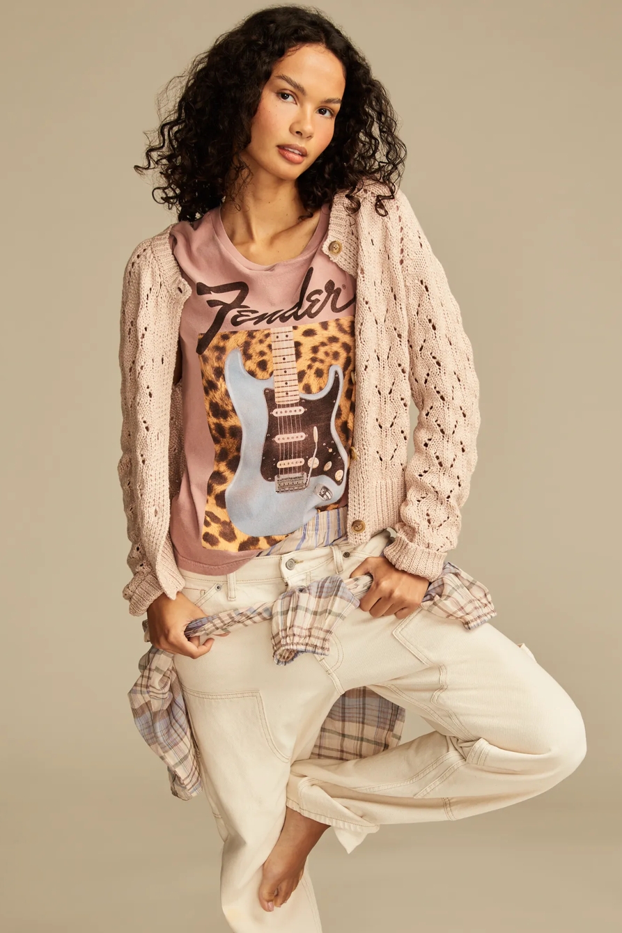 FENDOR LEOPARD CLASSIC CREW - Lucky Brand Outlet