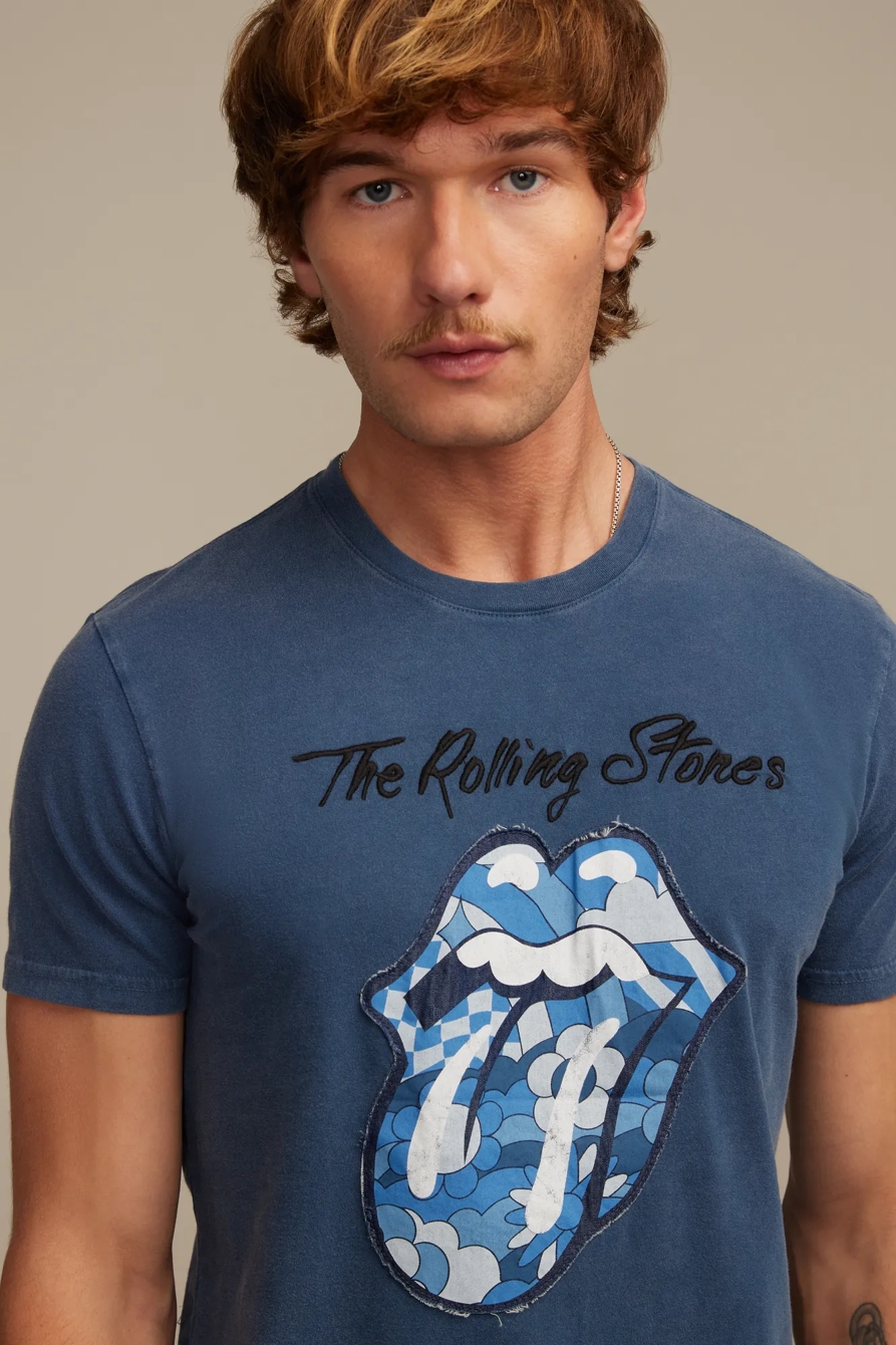 ROLLING STONES DENIM PATCH TEE - Lucky Brand Outlet