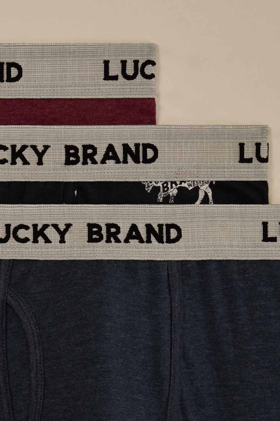 3 PACK STRETCH BOXER BRIEFS - Lucky Brand Outlet