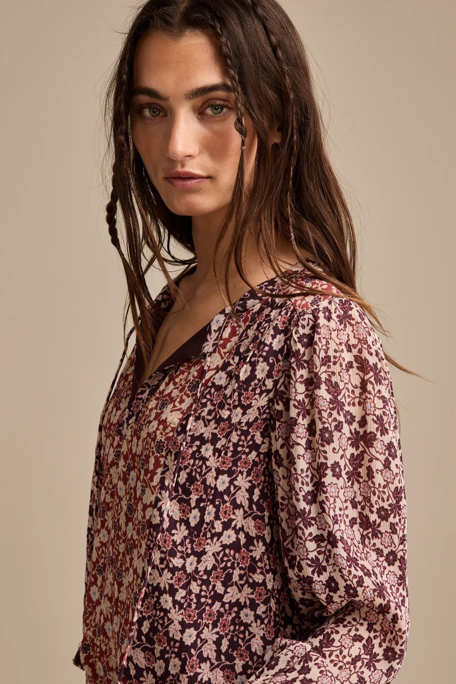 LONG SLEEVE BOHO BLOUSE - Lucky Brand Outlet