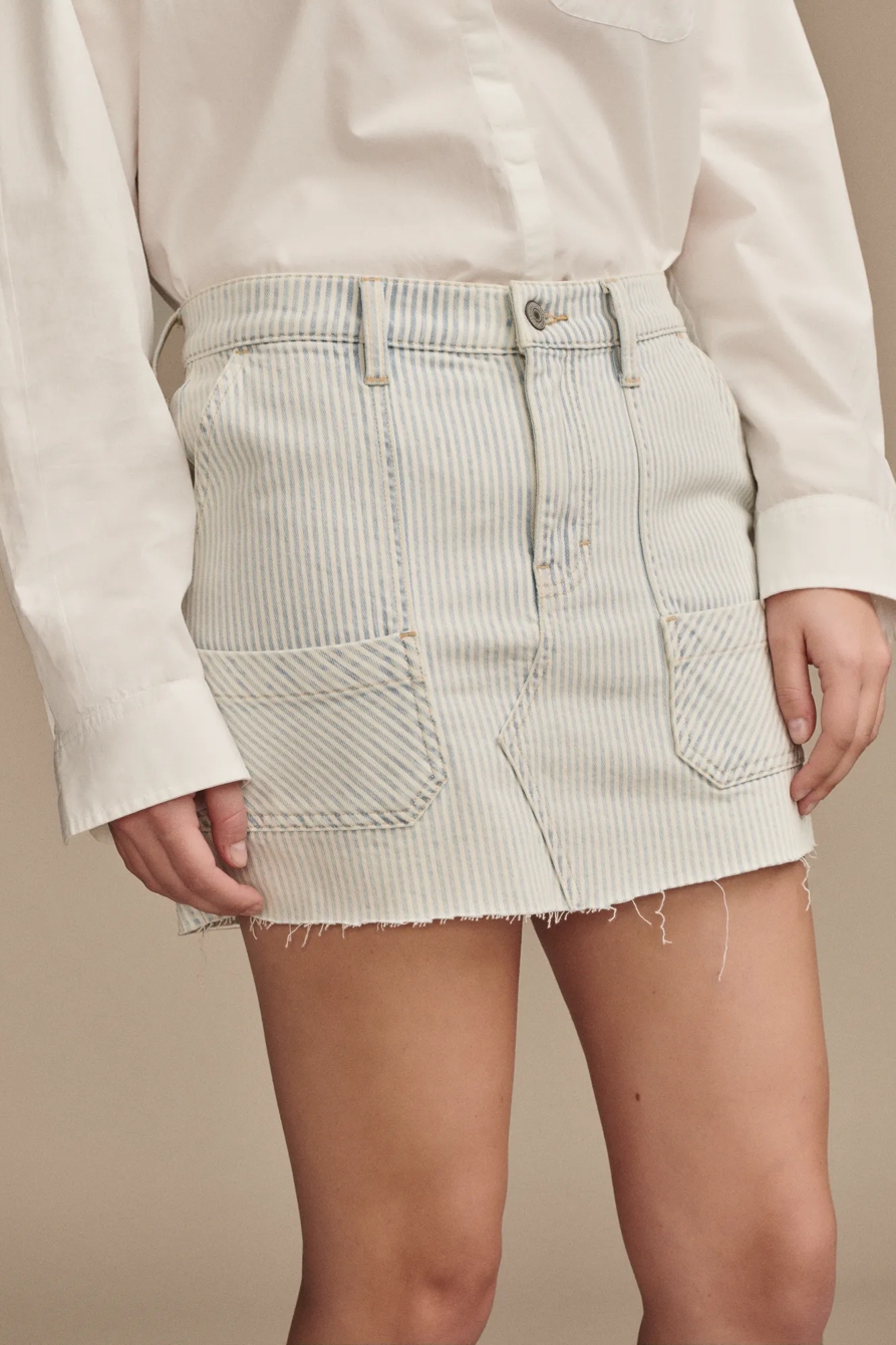 DENIM STRIPE SKIRT - Lucky Brand Outlet