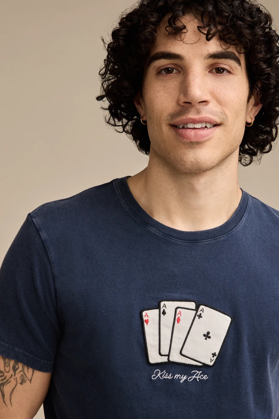 KISS MY ACE CARDS TEE - Lucky Brand Outlet