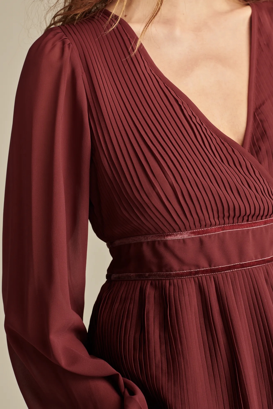 Long Sleeve Pleated Top - Lucky Brand Outlet