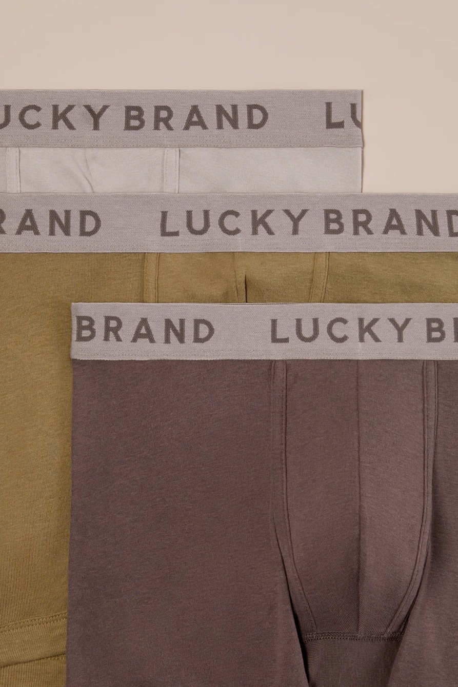 3 PACK COTTON VISCOSE BOXER BRIEFS - Lucky Brand Outlet