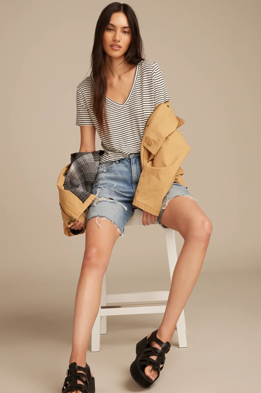 Relaxed V Neck Tee - Lucky Brand Outlet