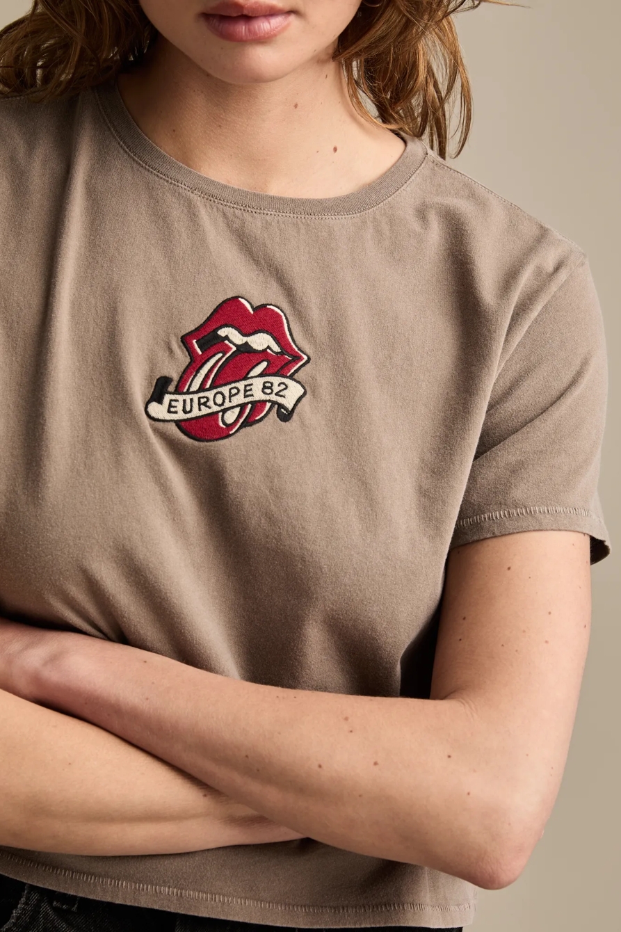 ROLLING STONES PATCH  CLASSIC CROP TEE - Lucky Brand Outlet