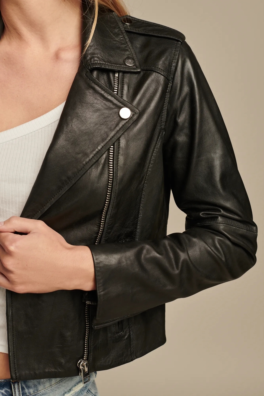 CLASSIC LEATHER MOTO JACKET | LUCKY BRAND STORE - Lucky Brand Outlet