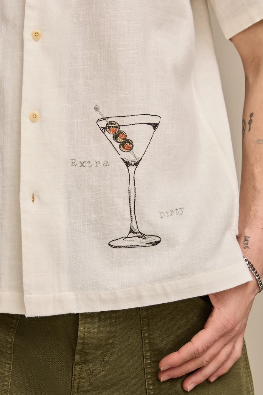 VICE CAMP COLLAR SHORT SLEEVE SHIRT - Lucky Brand Outlet