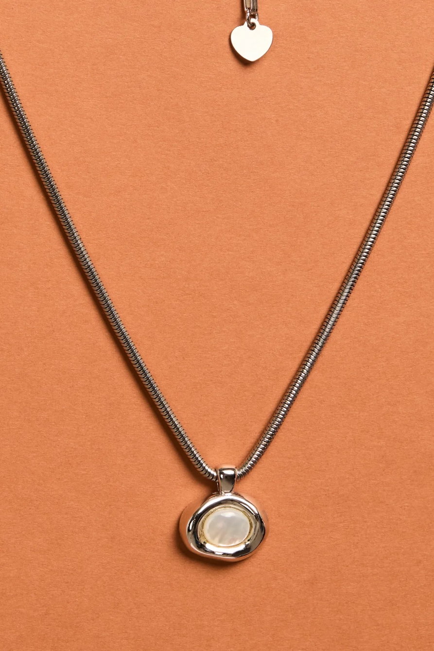 SILVER  PEARL PENDANT NECKLACE - Lucky Brand Outlet