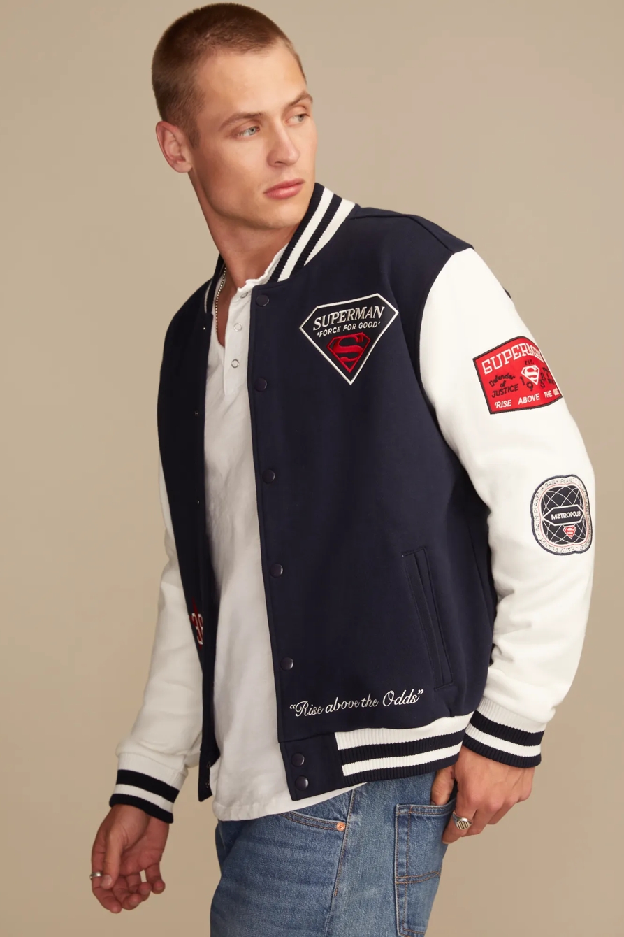 SUPERMAN VARSITY JACKET - Lucky Brand Outlet