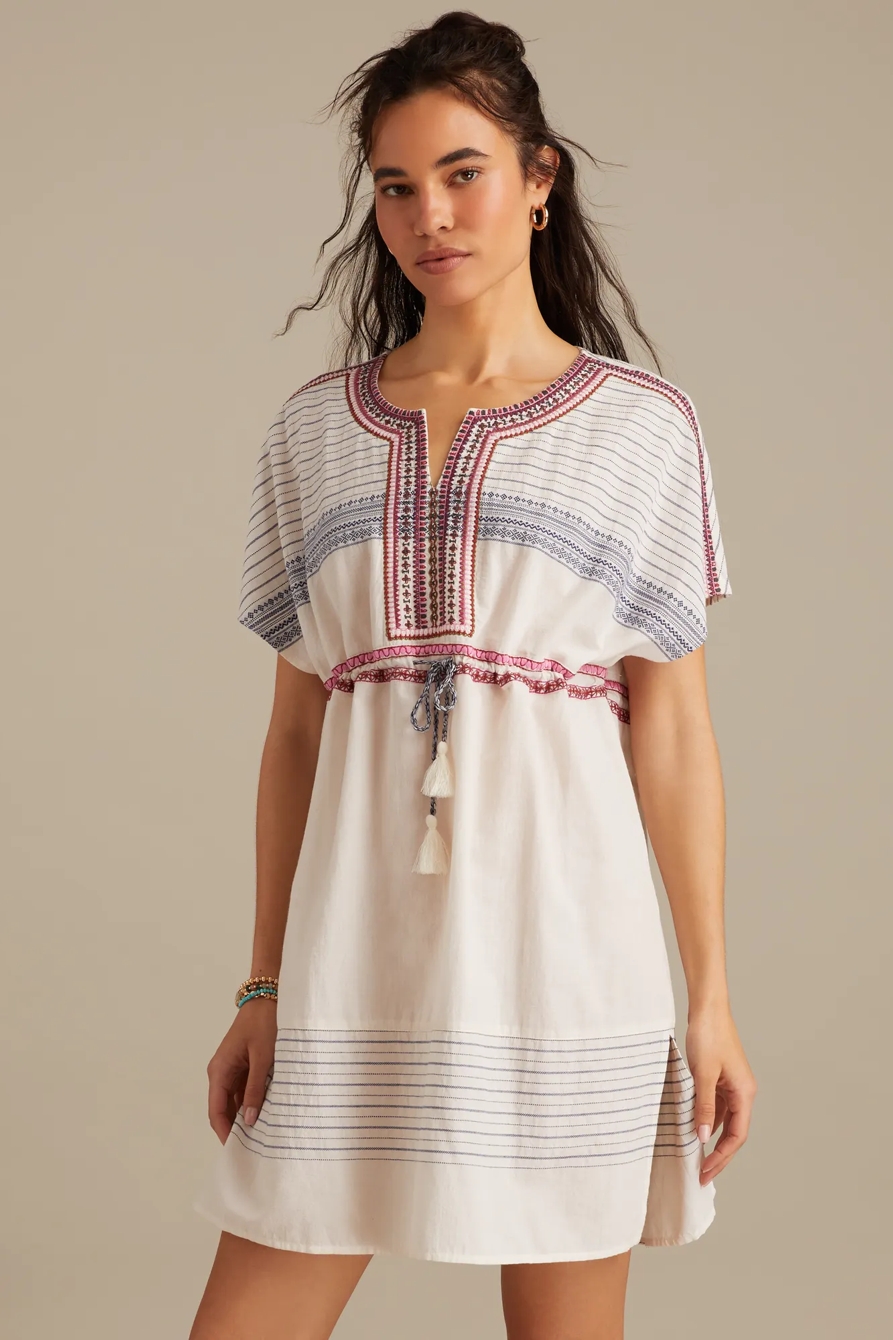NOVELTY CINCHED WAIST MINI DRESS - Lucky Brand Outlet