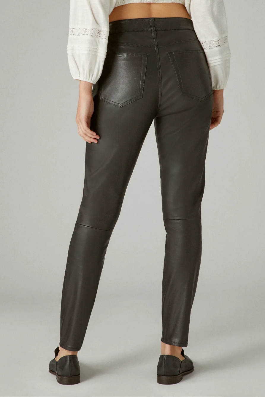 HIGH RISE BRIDGETTE SKINNY LEATHER PANTS - Lucky Brand Outlet