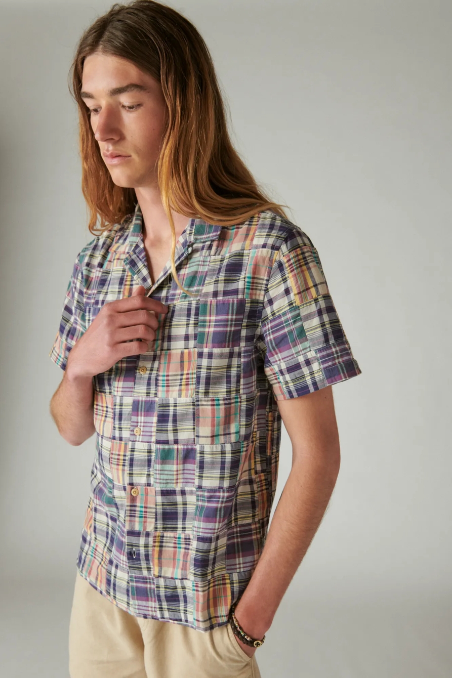 PATCHWORK SHORT SLEEVE SHIRT - Lucky Brand Outlet