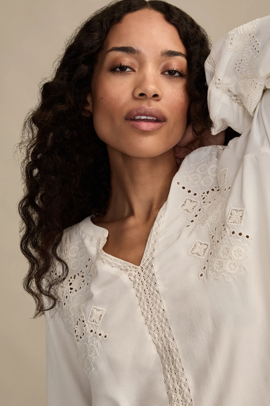 SCHIFFLEY PEASANT TOP - Lucky Brand Outlet