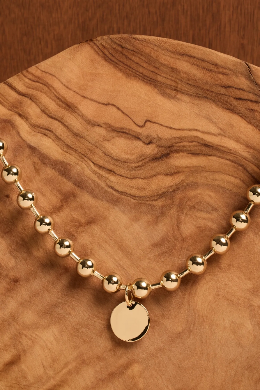 BALL CHAIN NECKLACE W/ SIGNET - Lucky Brand Outlet