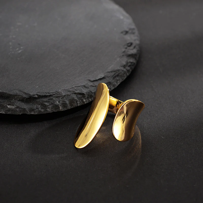Sculpted Wave - Adjustable Statement Ring
