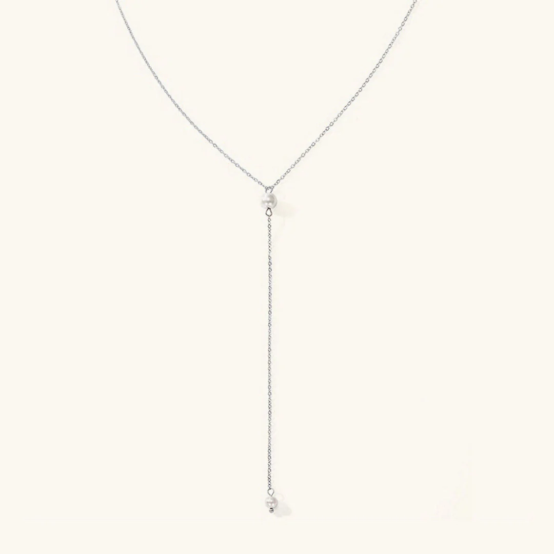 Beatrice Pearl Drop - Y-Chain Necklace