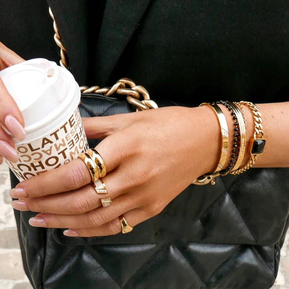 Zele Dual-Tone Band Ring