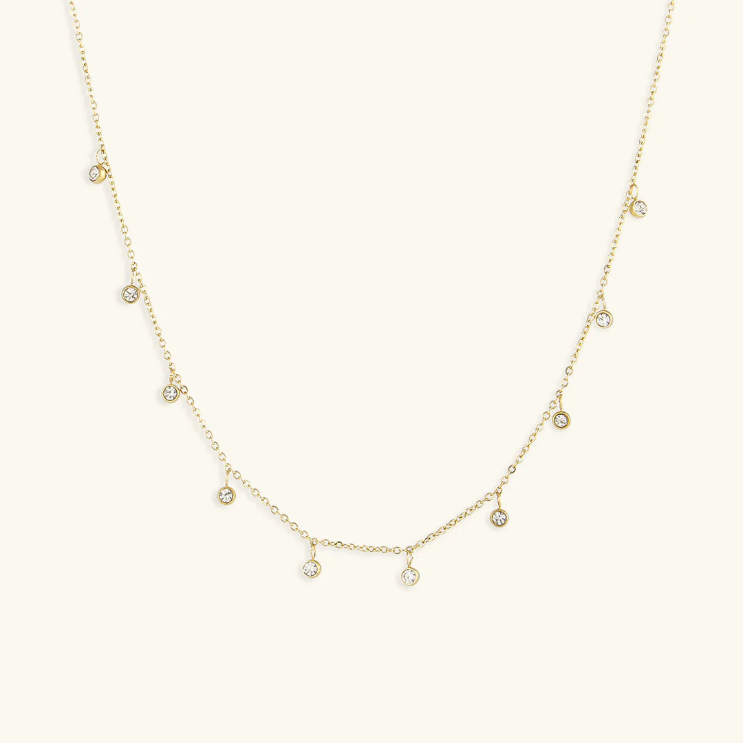 Juliet Drops - Gold Gemstone Necklace