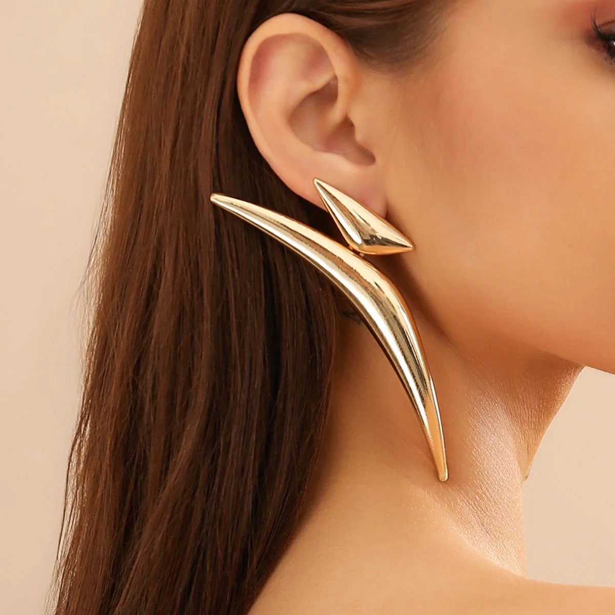 Nova Curve - Sculptural Statement Earrings