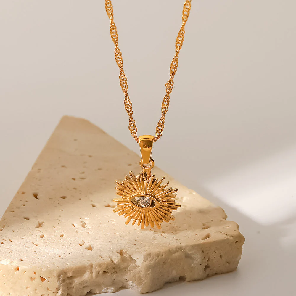 Astra Gold Eye Necklace