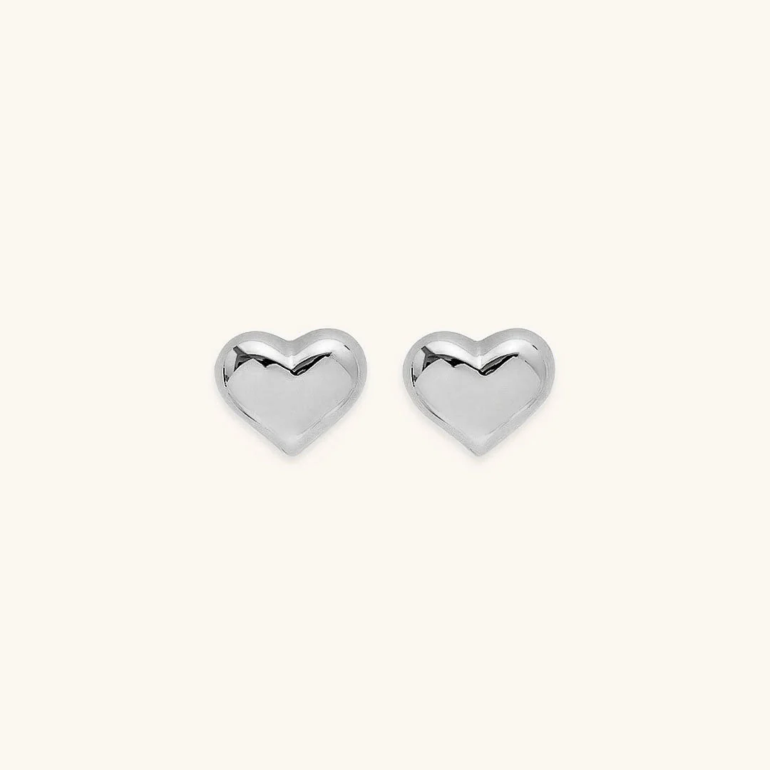 Mila Heart - Gold Stud Earrings