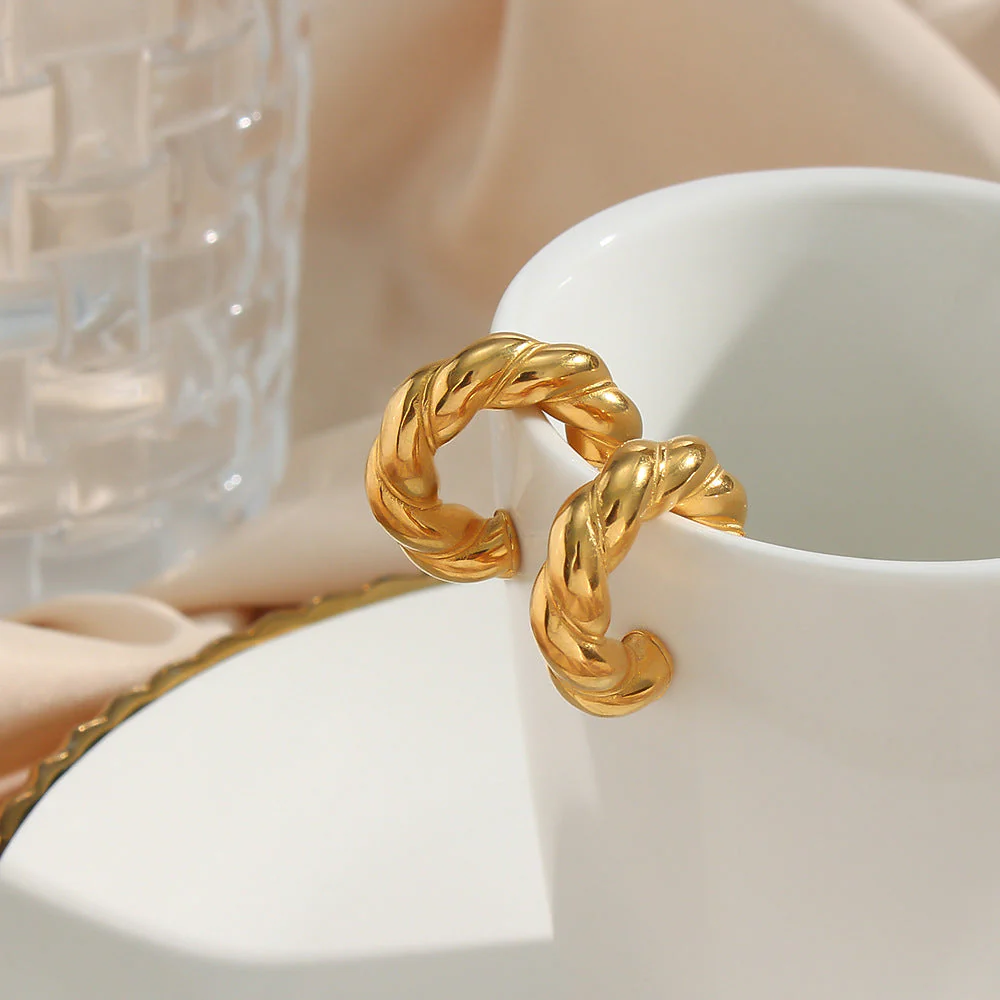 Mila Twisted Hoop Earrings