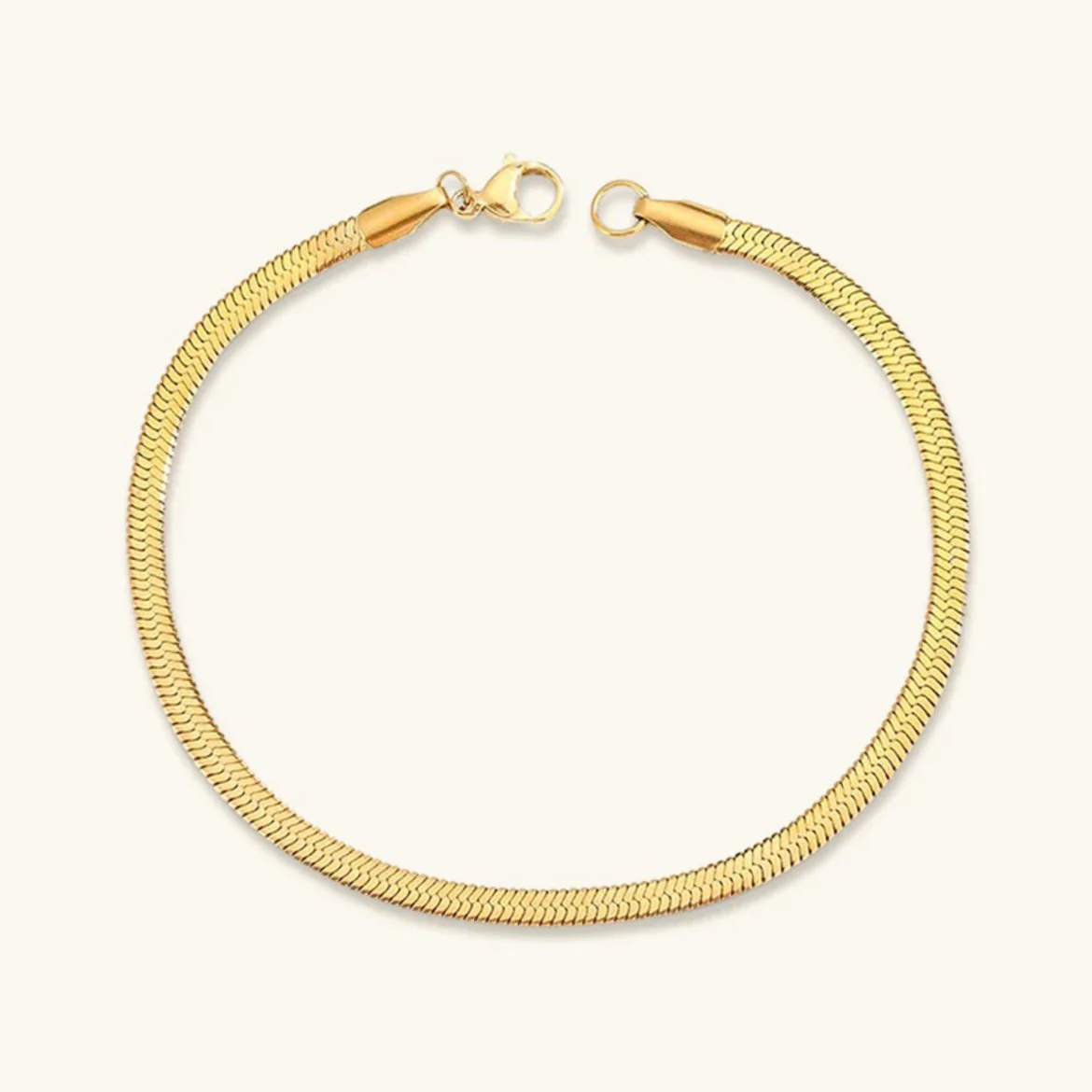 Serena Gold Herringbone Bracelet