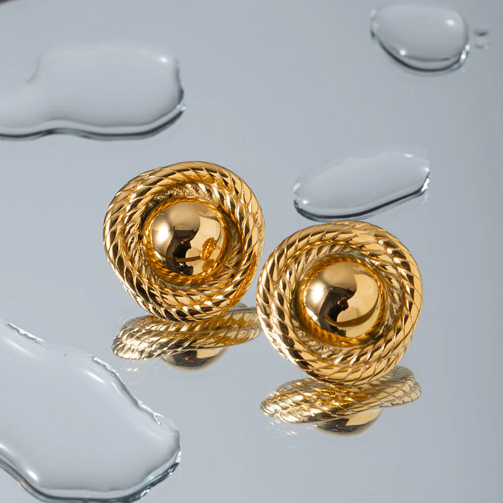 Renata - Gold Rope Earrings