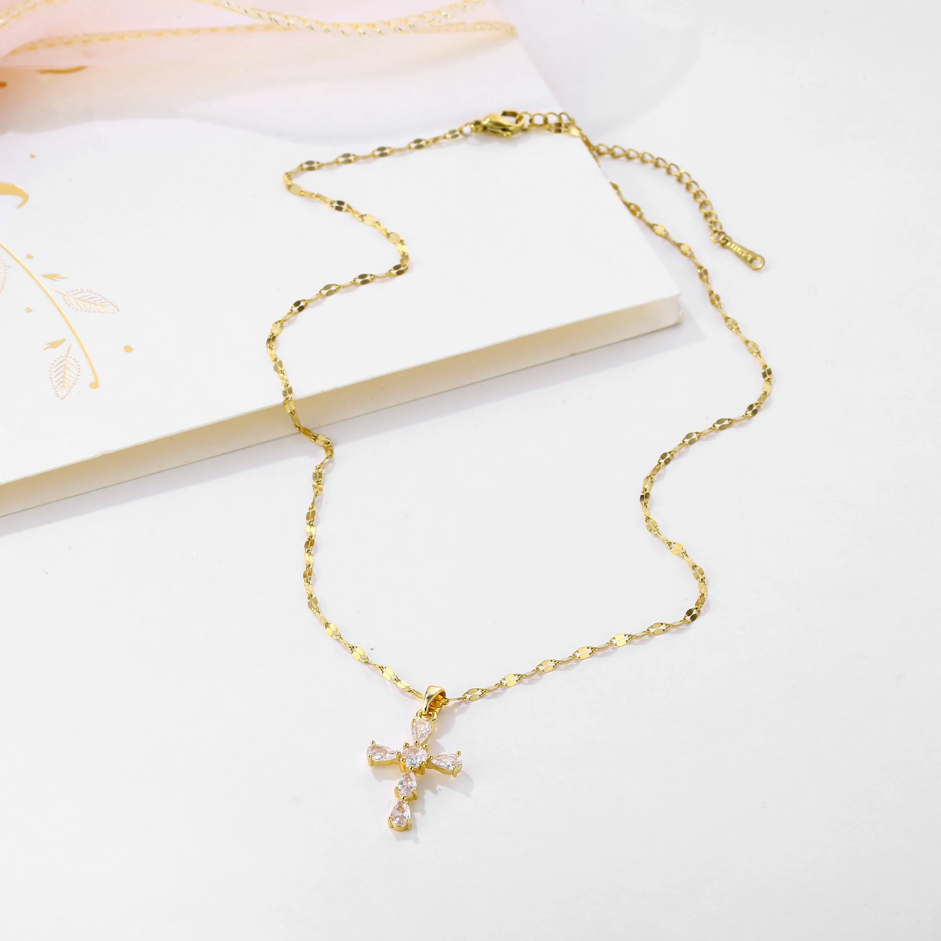Radiant Cross Pendant Necklace