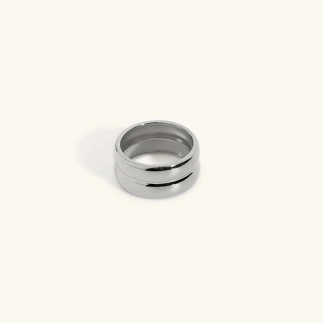 Zele Dual-Tone Band Ring