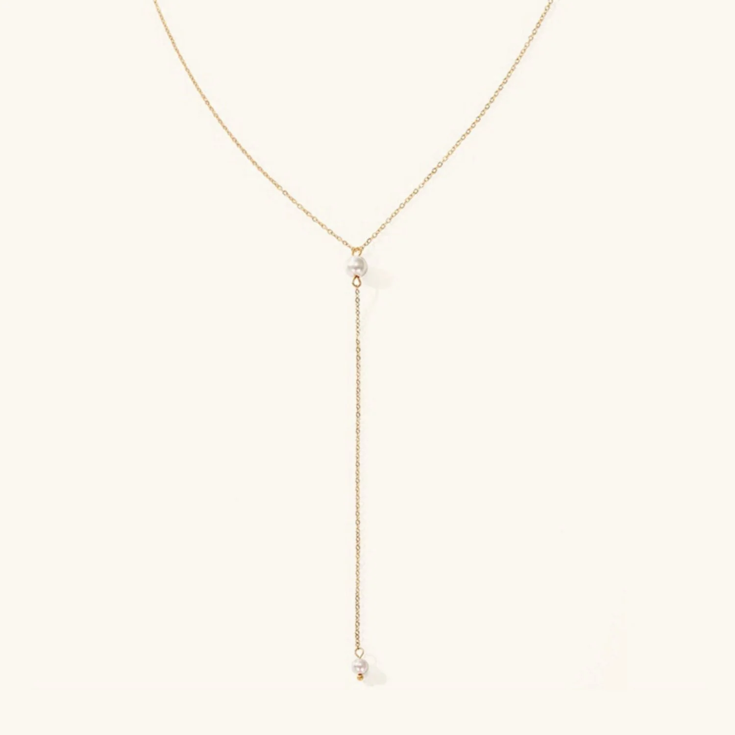 Beatrice Pearl Drop - Y-Chain Necklace