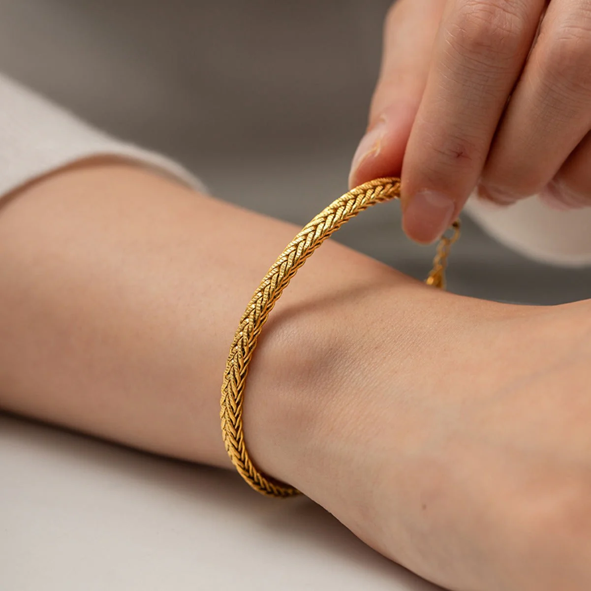 Sienna Woven Gold Bracelet
