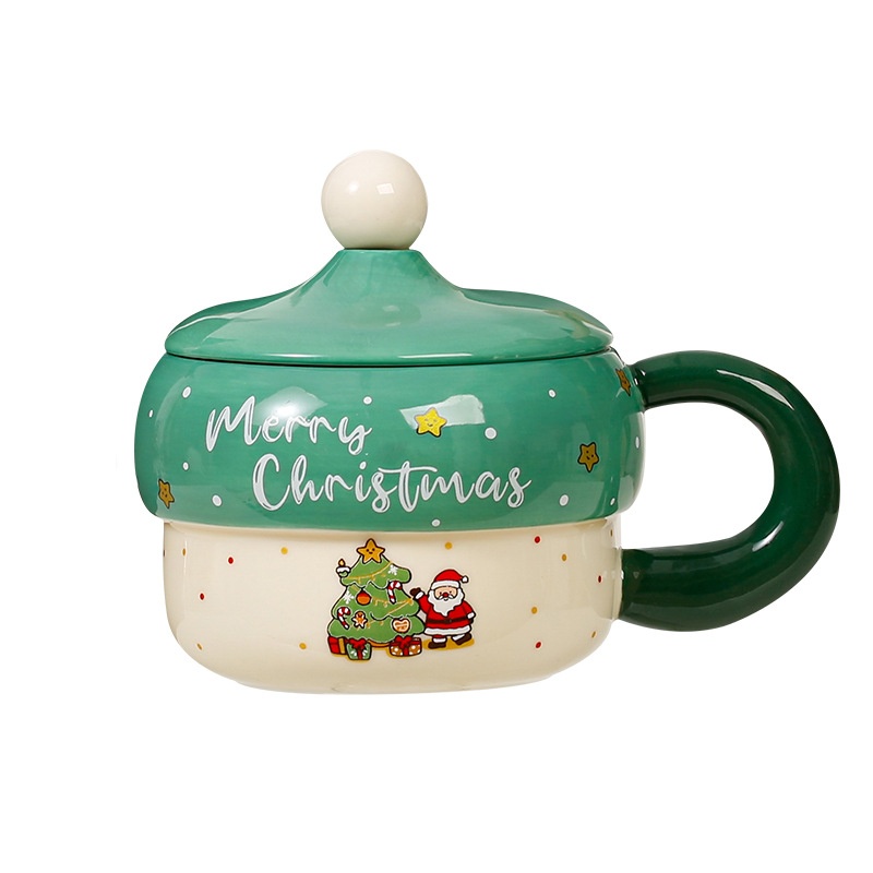 Christmas Ceramic Mug with Lid