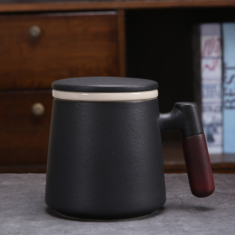 Ceramic Mug with Wooden Handle