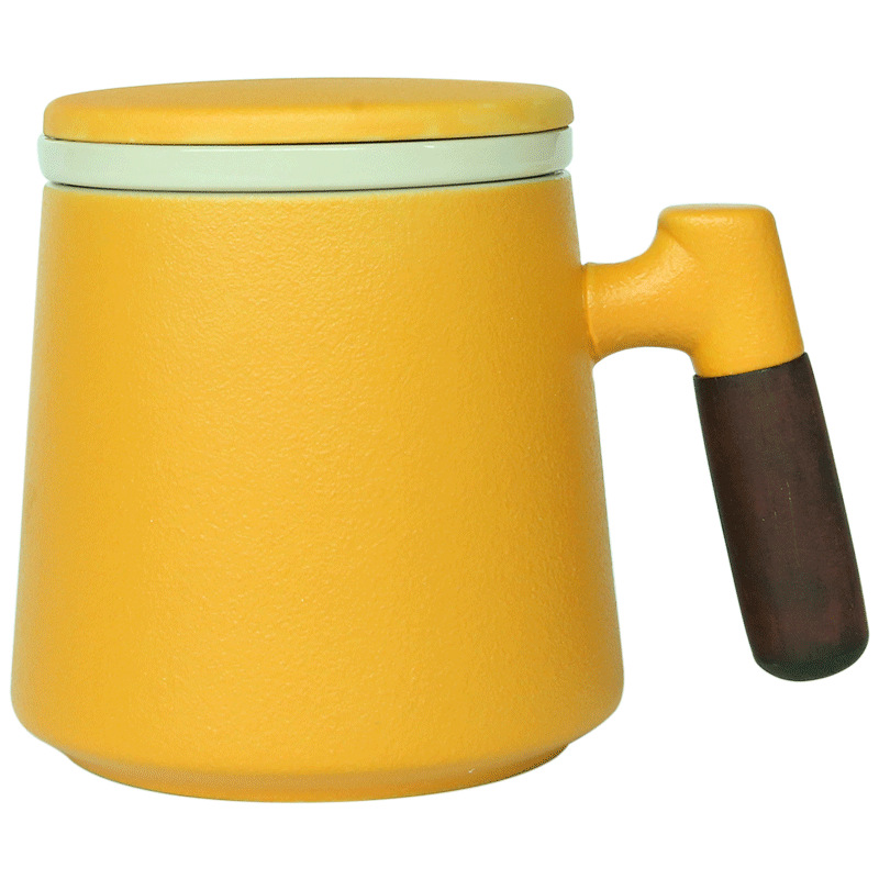 Ceramic Mug with Wooden Handle
