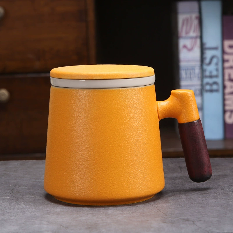 Ceramic Mug with Wooden Handle