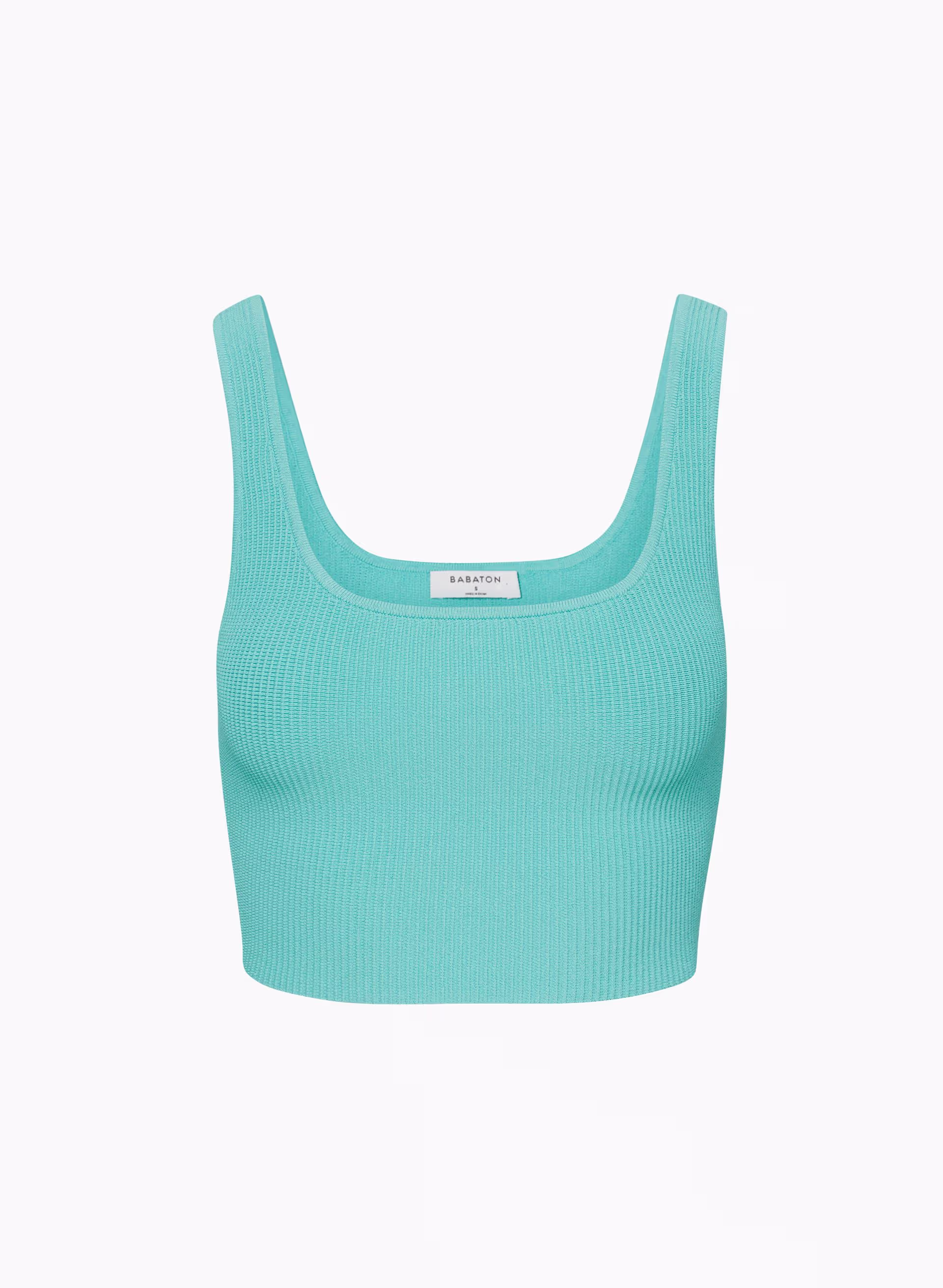 Sculpt Knit Squareneck Cropped Tank