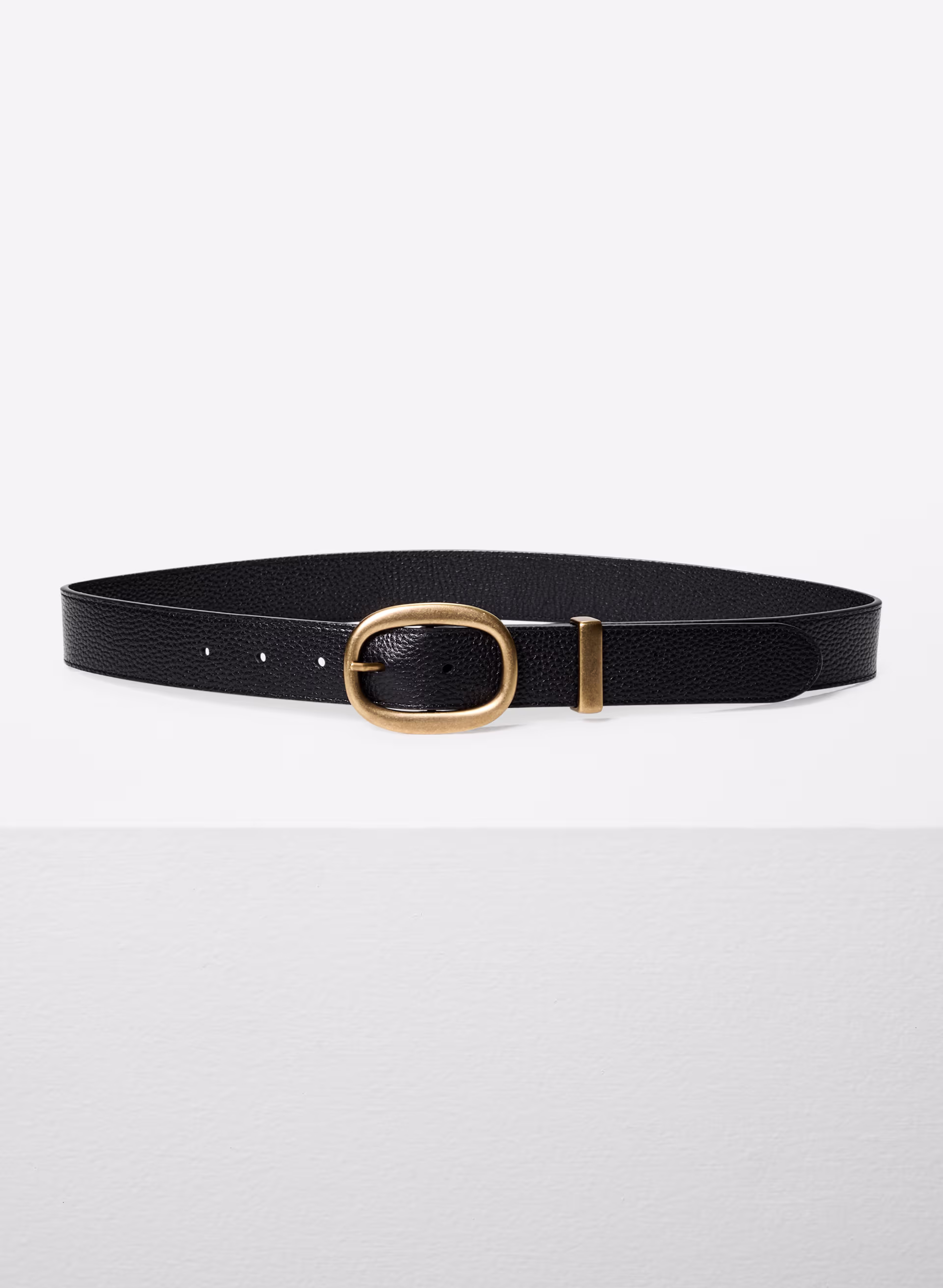Lifetime Solid Brass Leather Wide Belt