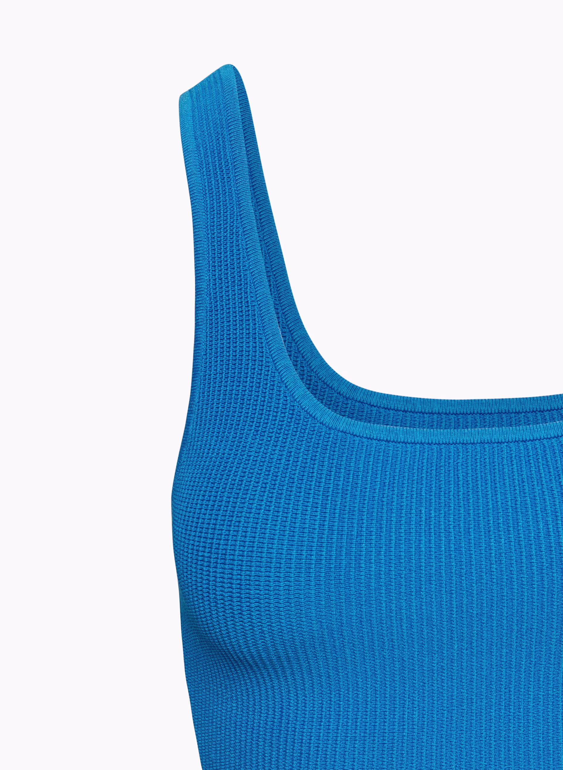 Sculpt Knit Squareneck Cropped Tank