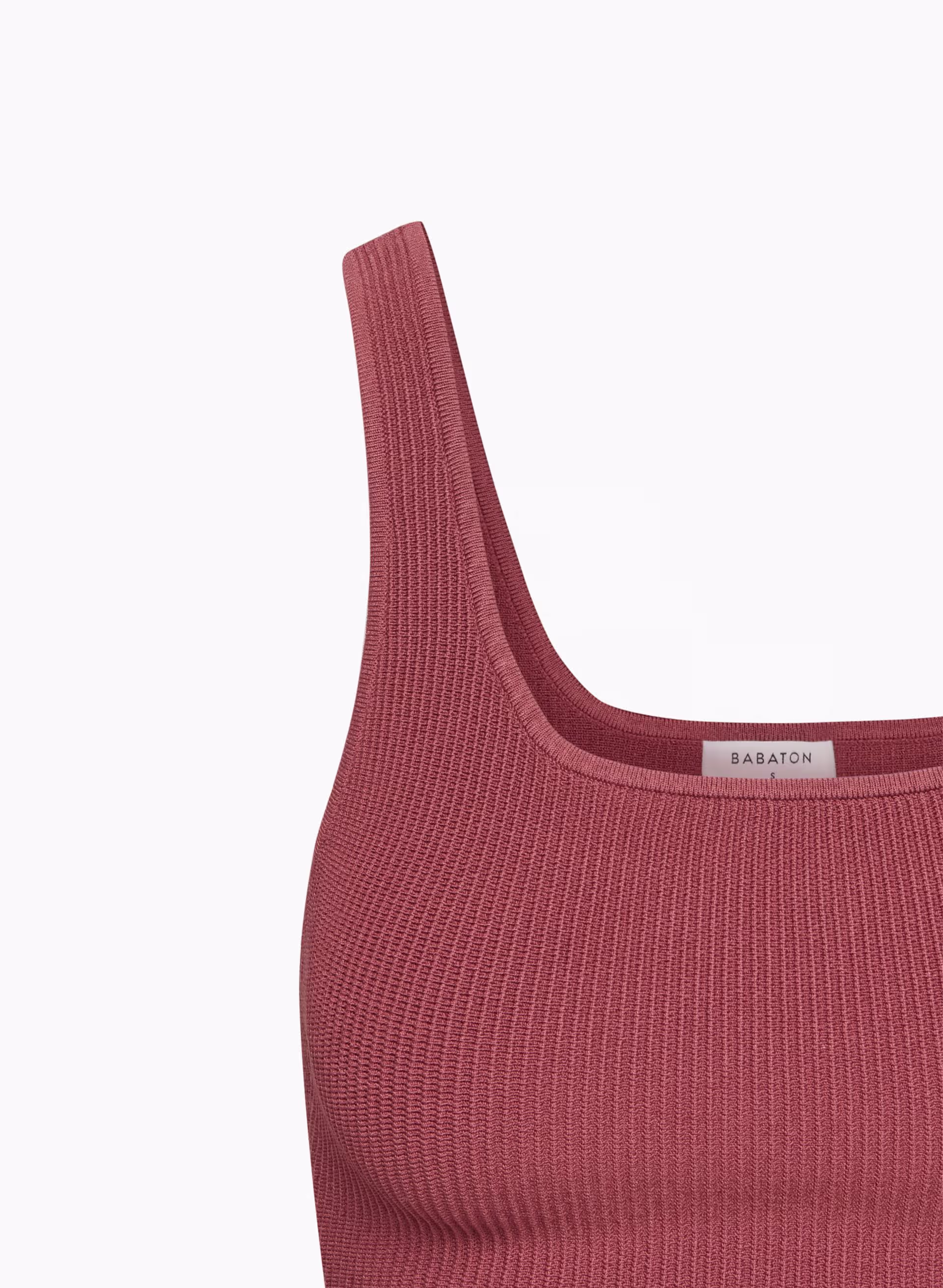 Sculpt Knit Squareneck Cropped Tank