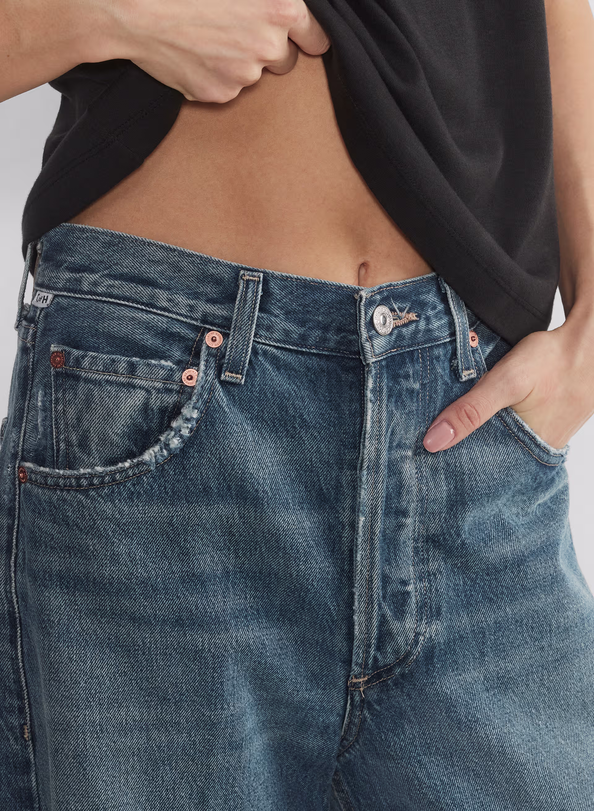 Ayla Baggy Cuffed Jean