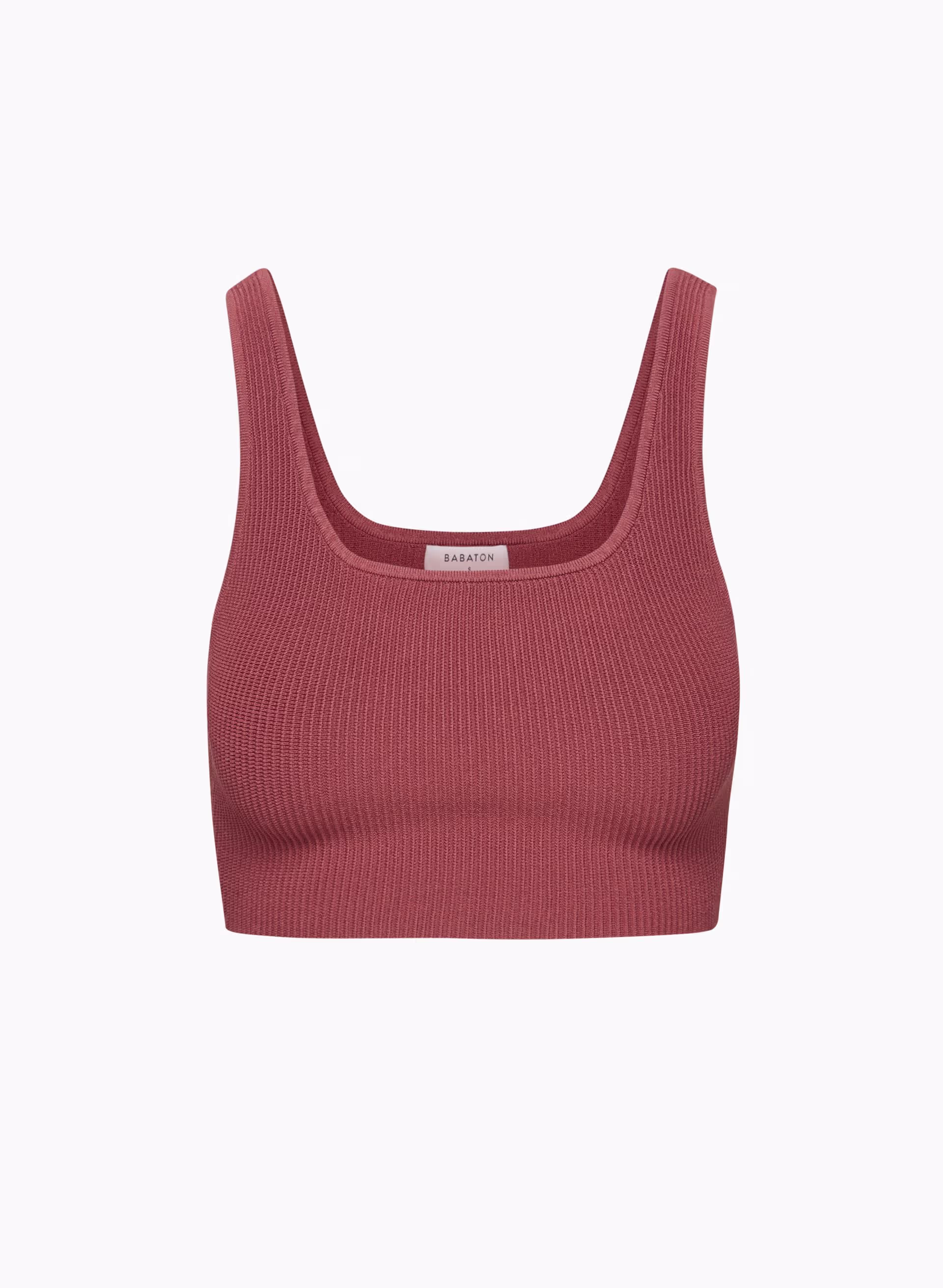 Sculpt Knit Squareneck Cropped Tank
