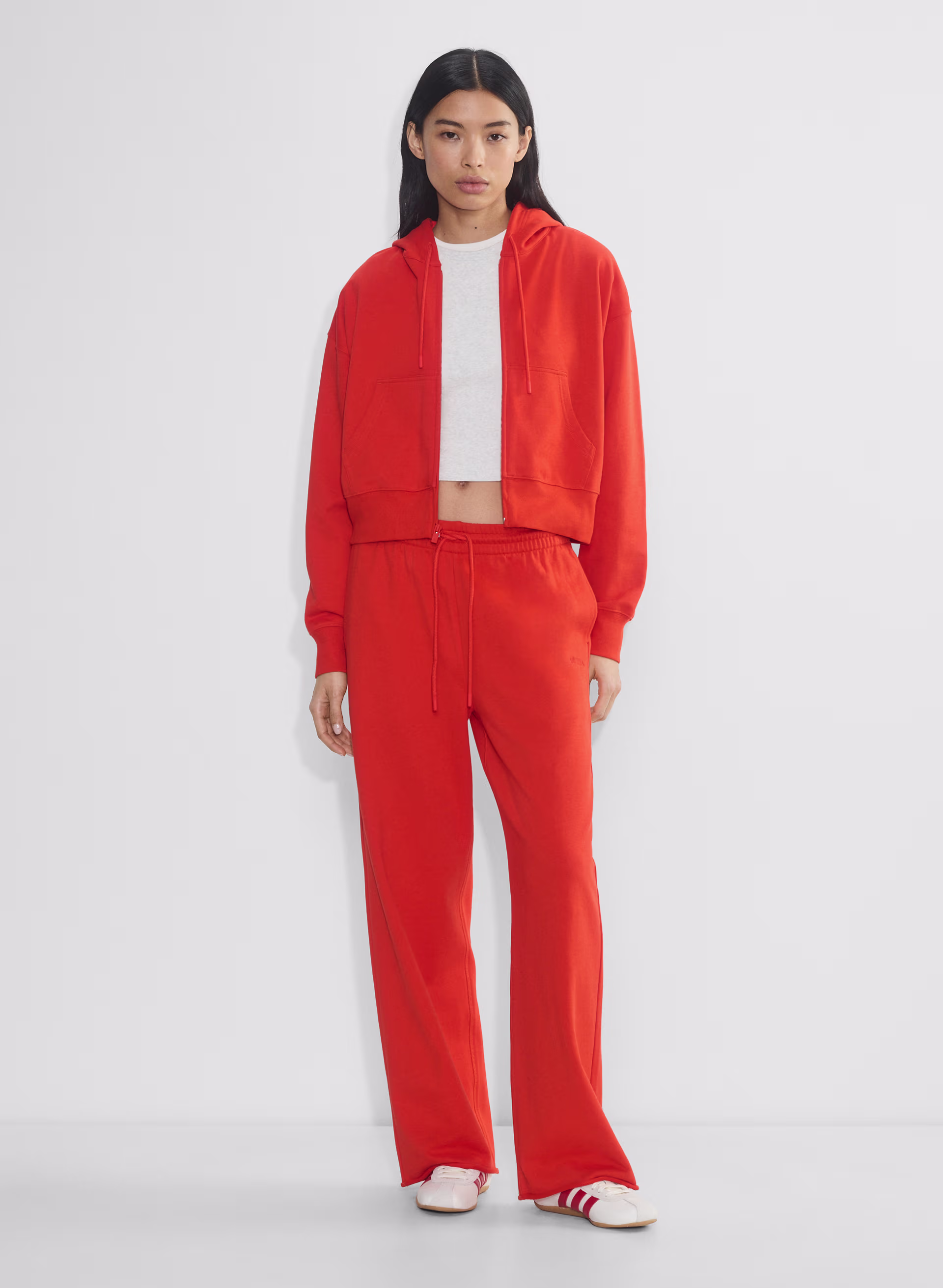 Terry Sweatfleece Boyfriend Boxy Zip Hoodie